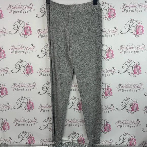 Z Supply pants joggers comfy stretchy black white Heather Gray Knit Pants - Picture 2 of 7